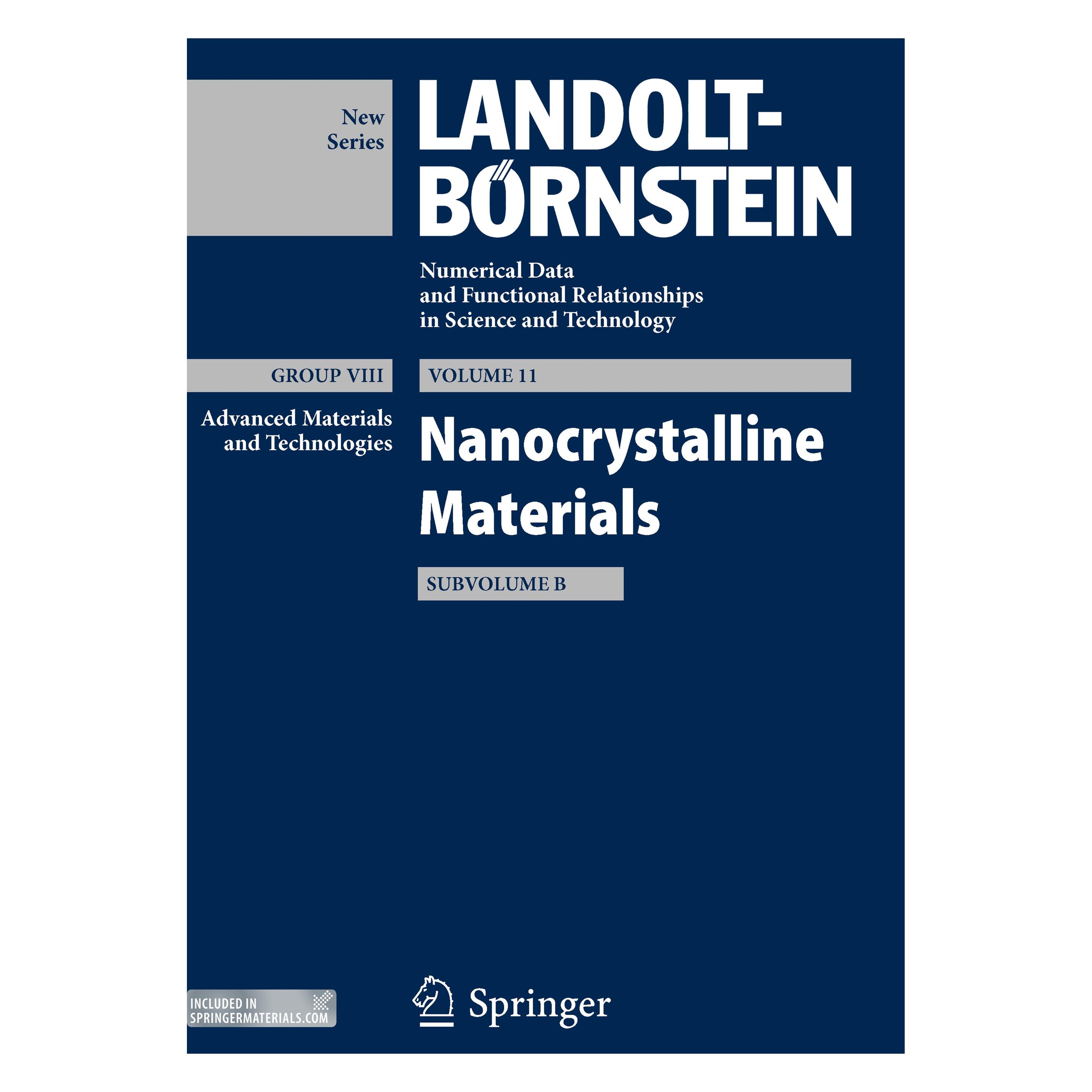 Springer Nanocrystalline Materials (9783642415173)