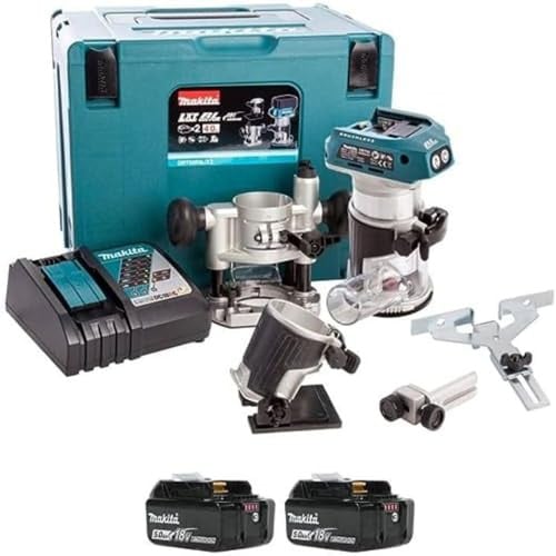 Makita DRT50RTJX2 Multifunctionele Freesmachine 18V met 8mm freesbout