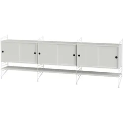 Sideboard Kommode mit Regalböden Weiß Weiß