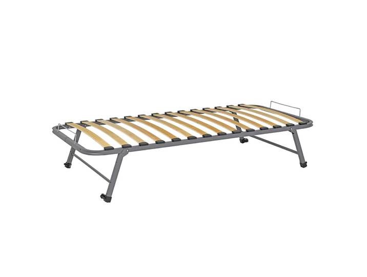 Sommier gigogne metal gris 70x190 cm