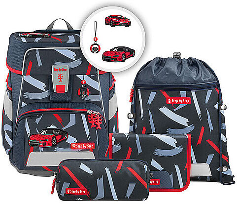 STEP BY STEP Schultaschen Set 5tlg SPACE Sports Car Mick EG