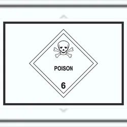 HB-Druck Schild Giftige Stoffe Symbol Poison Totenkopf A4 (210x297mm)