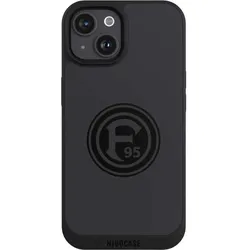 Nivocase Handyhülle für Apple iPhone 15 Hülle NIVOpure Case Schwarz F95 Fortuna Düsseldorf Logo (Apple iPhone 15), Smartphone Hülle, Schwarz