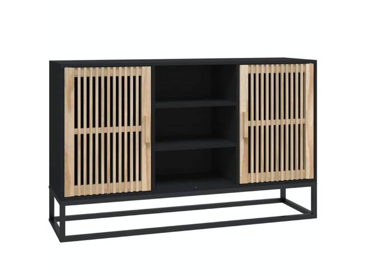 Enfilade & bahut - ORVEL - Buffet de rangement - noir - 105x30x65 cm - bois d'ingénierie 75017