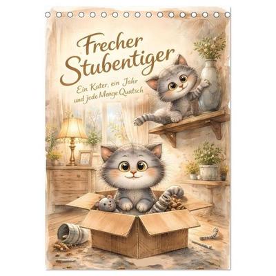 Frecher Stubentiger (Tischkalender 2027 DIN A5 hoch), CALVENDO Monatskalender