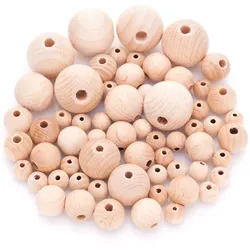 Holzkugeln, 10–25 mm Ø, 60 Stück
