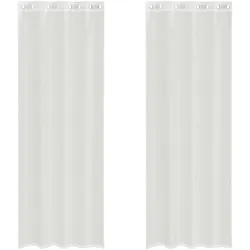 vidaXL Voile Vorhänge mit Ösen 2 Stk. Weiß