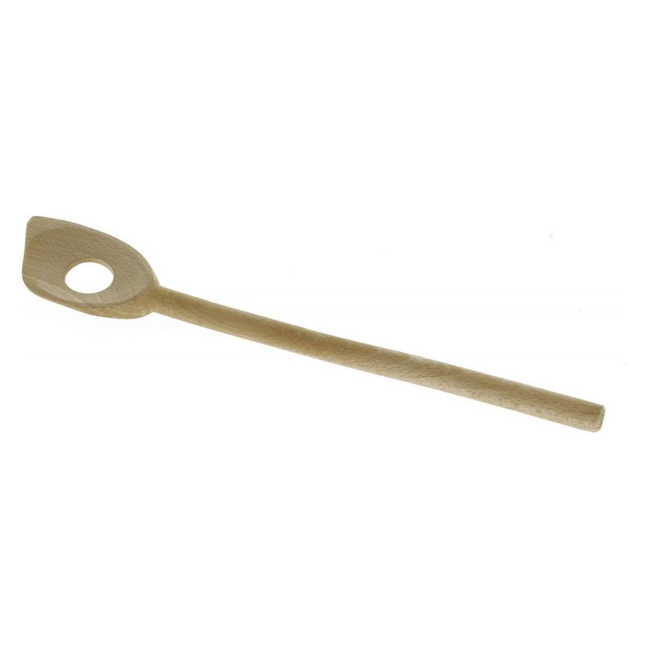 de Buyer Spitzer Holzlöffel mit Loch für Risotto, 30cm (4874.01)