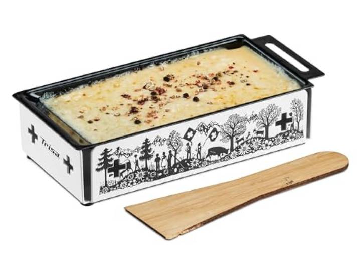 Trisa Kitchenette Raclette Set Kerzen Swiss Design Pfännchen stapelbar