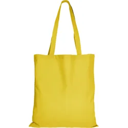 Baumwolltasche - OEKO-TEX 100 zertifiziert | mit zwei langen Henkeln | 38x42cm | Jutebeutel | Einkaufstasche | unbedruckt, gelb