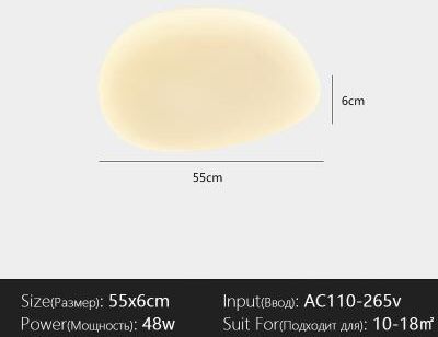 On Spot Shop Nordic Minimalist Post Modern LED Ceiling Light, Dimmable Master Bedroom, Living Room, Study Corridor Lighting Fixture d55cm 3 Colors No Remotele