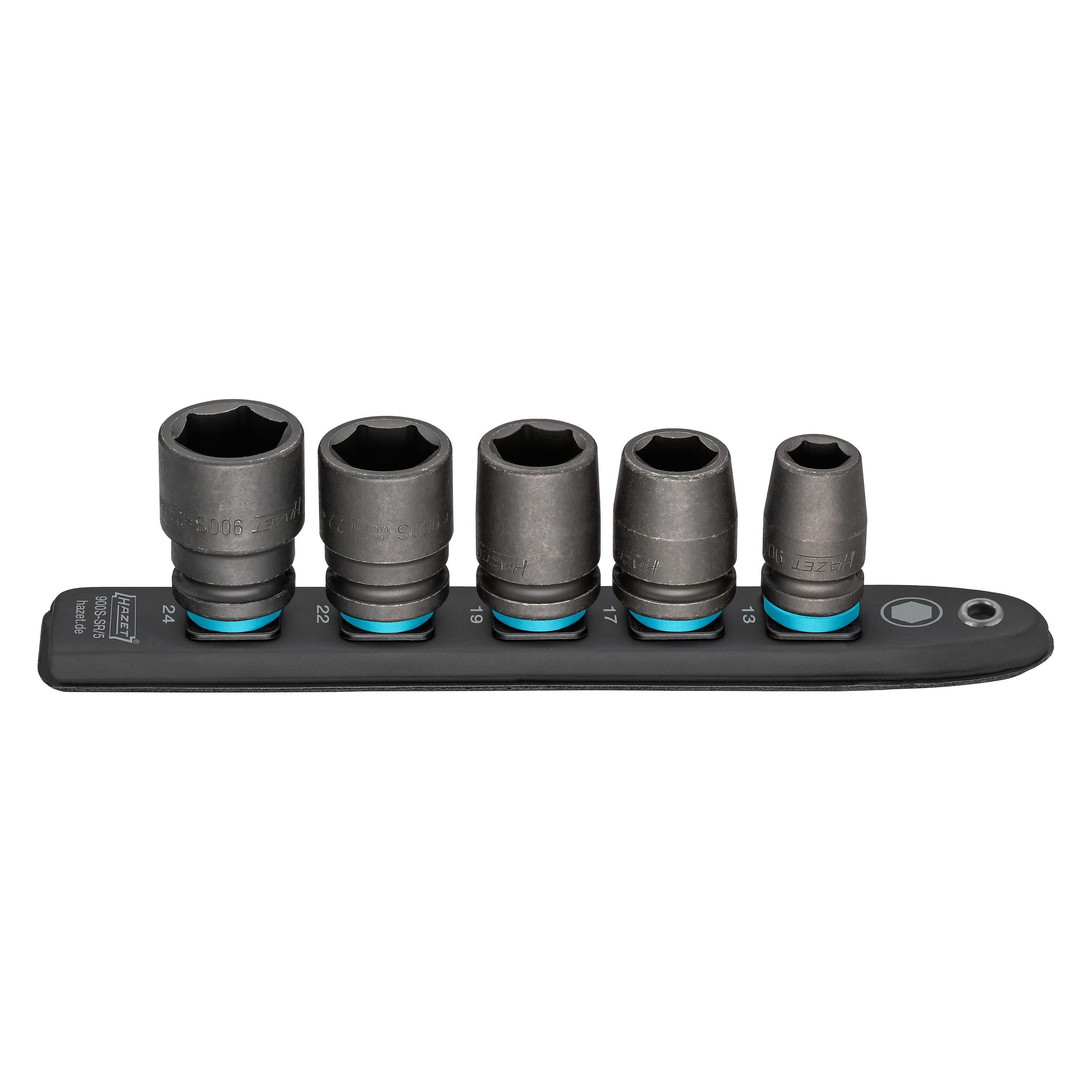 Hazet SmartRail Flexible Kunststoff-Steckleiste 900S-SR/5 Vierkant12,5 mm (1/2 Zoll) Aussen Se... (13 mm, 17 mm, 19 mm, 22 mm, 24 mm) (900S-SR/5)