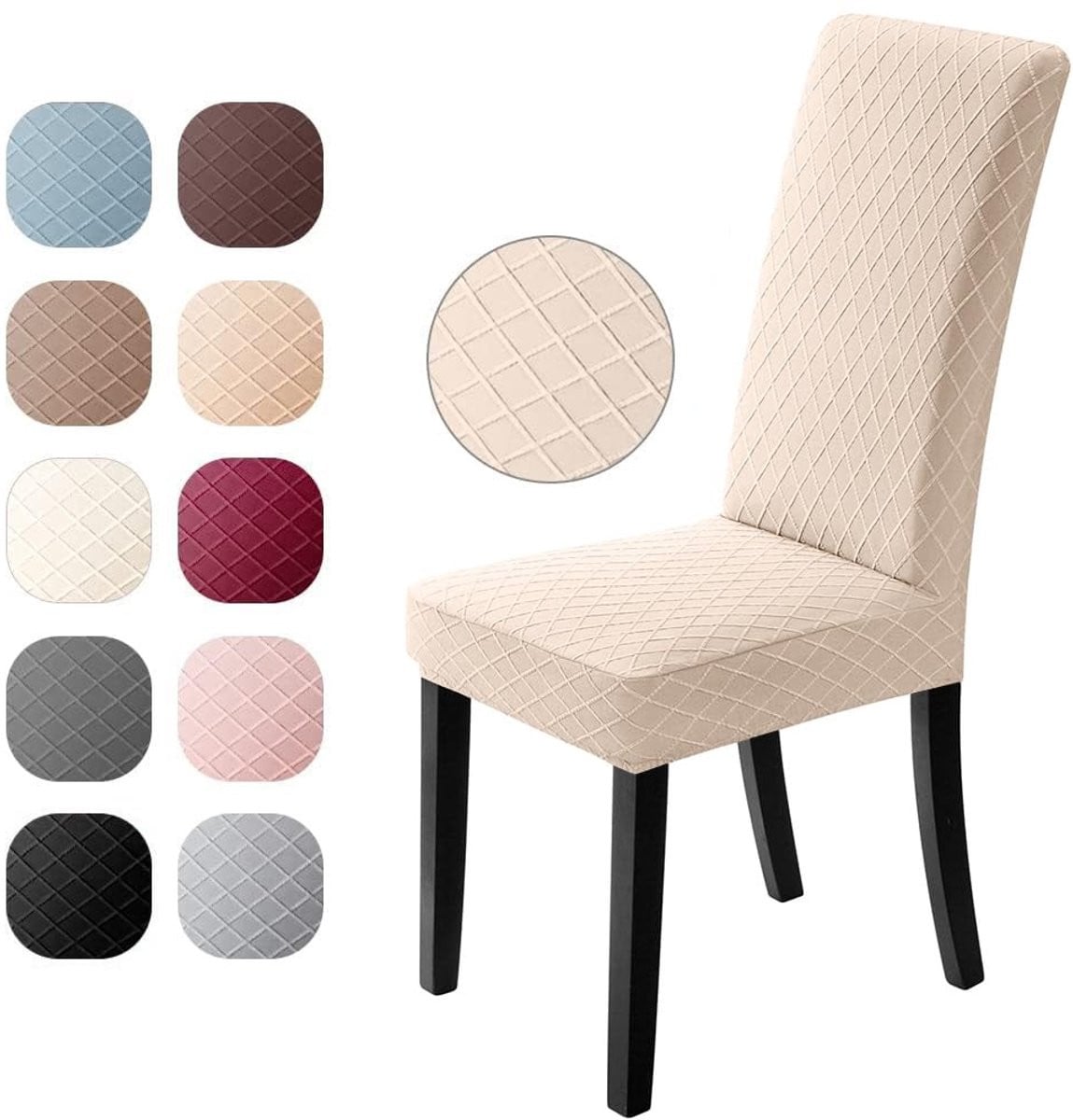 Omgoods Elastische Stoelhoezen voor Bescherming en Decoratie - 4 Stuks
