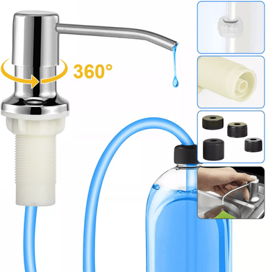 ilyeco Sink Soap Dispenser, Stainless Steel Kitchen Hands Liquid Pump Bottle Tube For Countertop, Built In Sink Mount, Durable Sink Soap Dispenser, Stainless Steel Kitchen Hands Liquid Pump Bottle Tube For Countertop, Built In Sink Mount, Durable