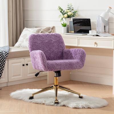 Ostweer Featured Upholstered Study Chair Office Chair, Armchair Violet Home Computer Chair Swivel Chair with Casters
