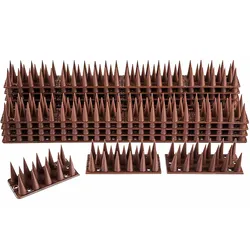 Taubenabwehr-Spikes, 5,4m: 12 braune Module (45cm). Zuverlässige Anti-Vogel-Spikes für wirksamen Schutz. Diskret & einfach zu installieren