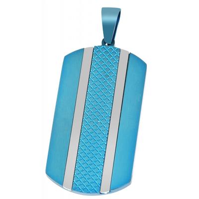 Kettenanhänger ADELIA´S "hochwertiger Schmuck Anhänger aus Edelstahl", blau, Schmuckanhänger, Damen, Edelstahl, Kettenanhänger