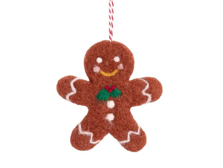 Weihnachtsanhänger Lebkuchen aus Wolle