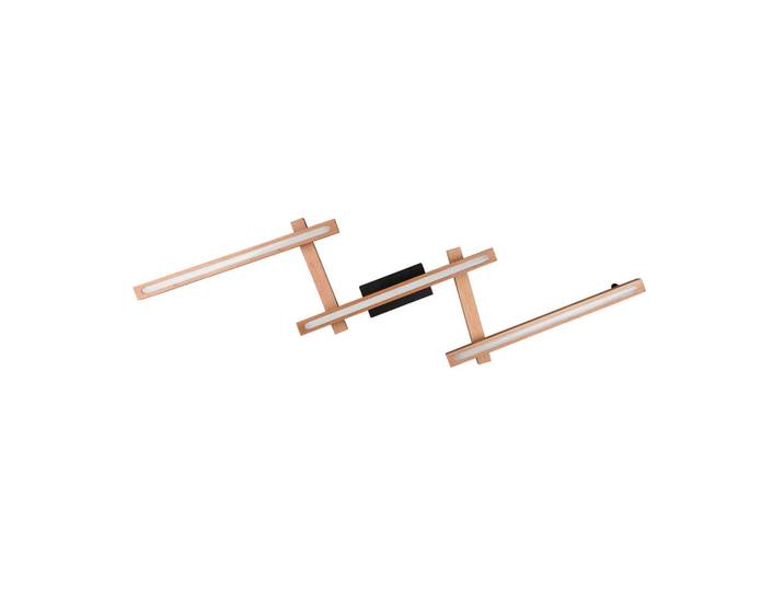 Trio Leuchten Led-Deckenleuchte Bellari, Naturfarben, Holz, 13x10x180 cm, Farbtemperaturwechsler, Lampen & Leuchten, LED Beleuchtung, LED-Deckenleuchten