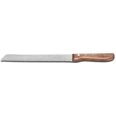 Brotmesser WINDMÜHLENMESSER, braun (holzfarben), Klingenlänge 22,5cm, Chrom-Molybdän und Vanadiumstahl, Kochmesser, Brotmesser, Brotsägemesser, 225 mm rostfrei, Kirsche