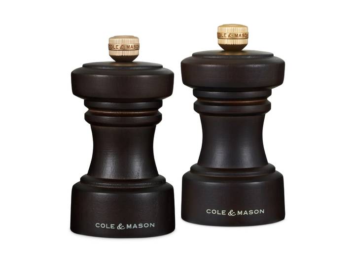Cole & Mason Ensemble moulins à sel et poivre Hoxton 10 cm Chocolat