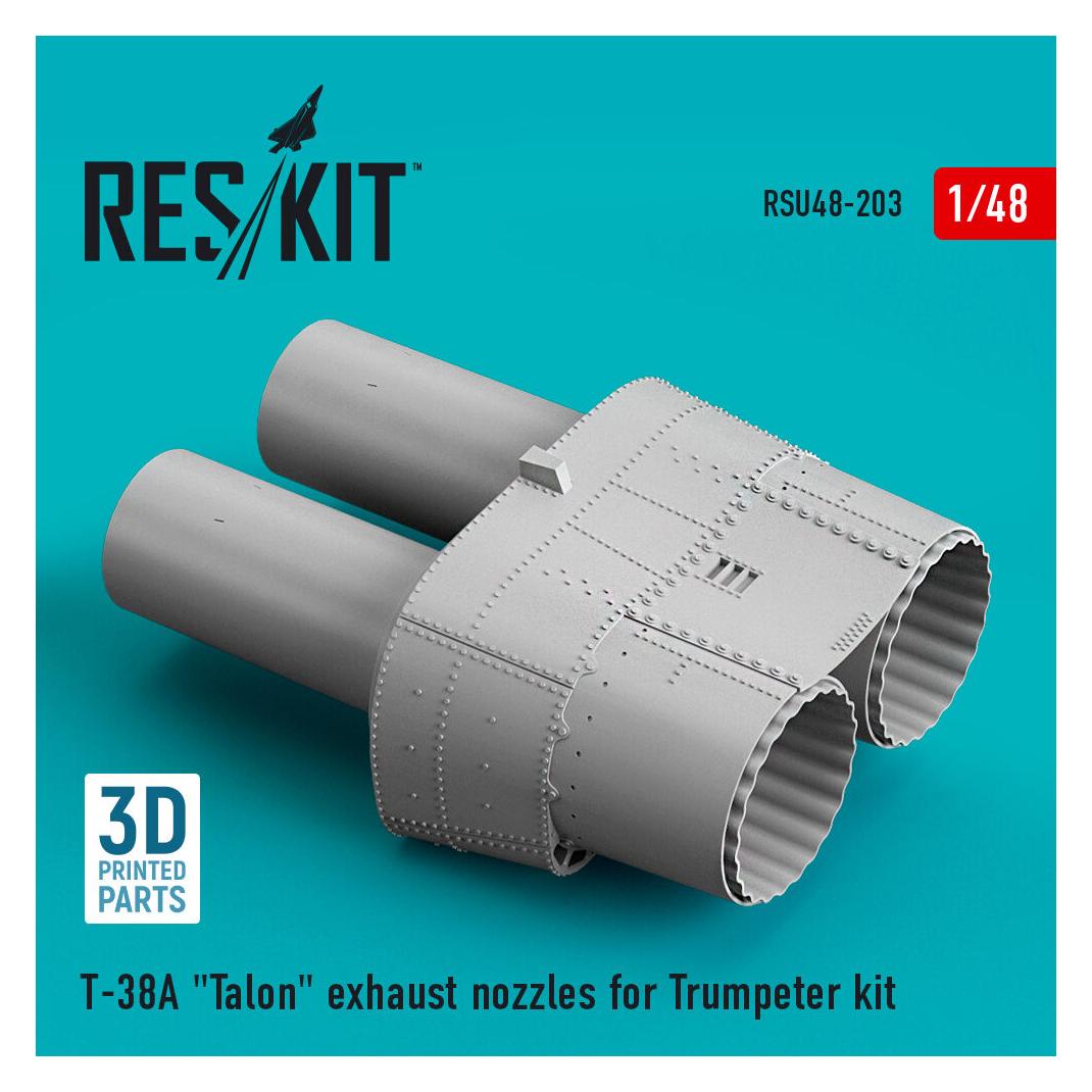 ResKit T-38A Talon exhaust nozzles for Trumpeter kit (3D Printed) (RSU48-0203)