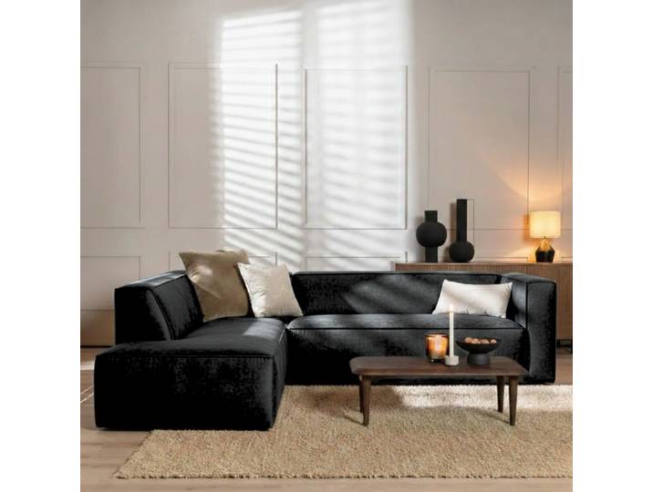 Bronx71 Ecksofa Memphis Samt anthrazit links