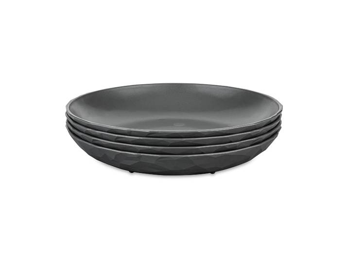 Koziol Assiette creuse Club thermoplastique biocirculaire Ø22 cm, 4 pièces Nature ash grey