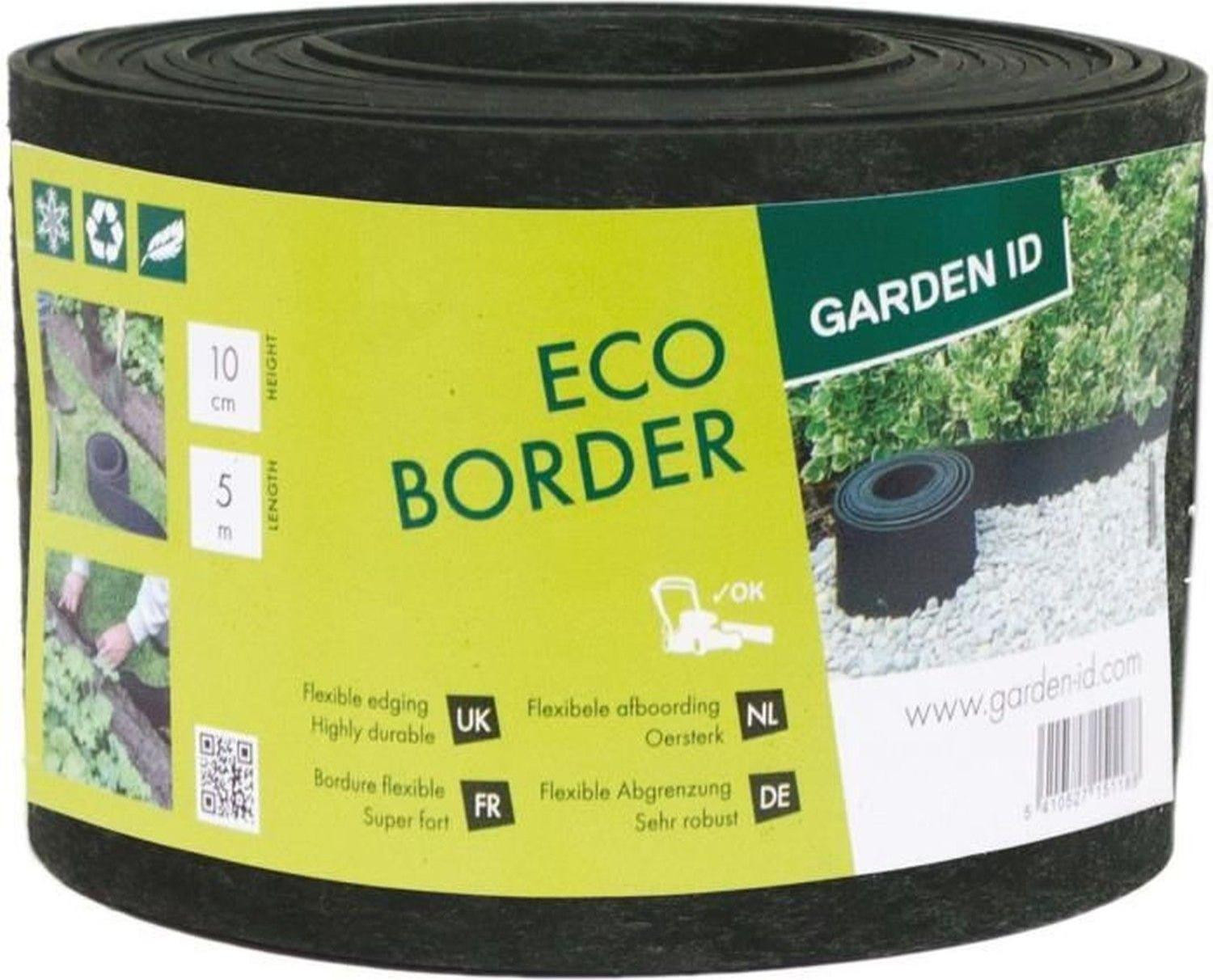 GARDEN ID Eco Border Recycled rubber garden edging - 5 m, Hoogte: 10 cm