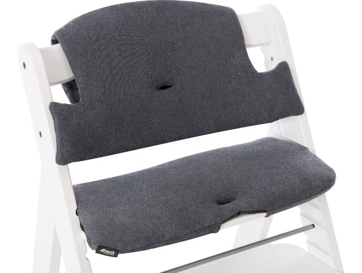 Kinder-Sitzauflage HAUCK Select, jersey charcoal , grau (jersey charcoal), Kinder-Sitzauflagen, Kinder-Sitzauflage, für den ALPHA+ Holzhochstuhl und weitere Modelle