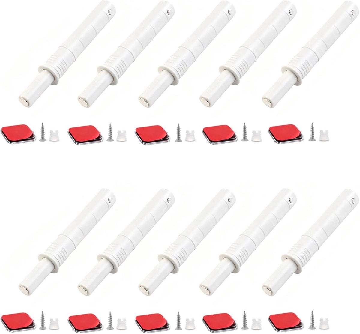 Set van 10 magnetische drukknoppen voor kastdeuren en laden zonder grepen