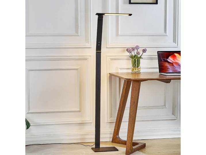 Salome LED Lampadaire Dim. CCT Black - Lucande - Bureau / espaces de travail - Moderne - Aluminium - Angulaire