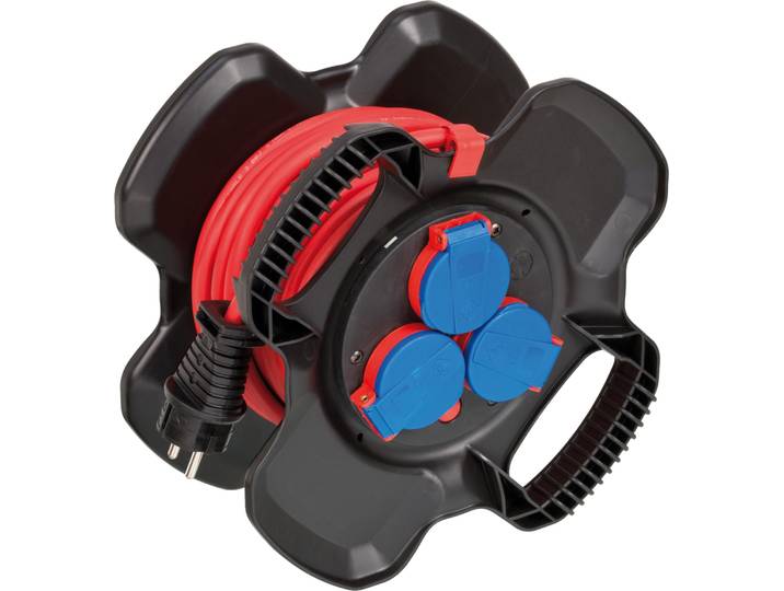 Brennenstuhl 1169717100 Tambour de câble en caoutchouc Brennenstuhl X-Gum 10m de câble UIP44 triple