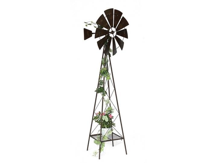 DanDiBo Windrad kugelgelagert Metall Braun 170 cm 96019, 36.5x172.5x33.5 cm, Dekoration, Gartendeko