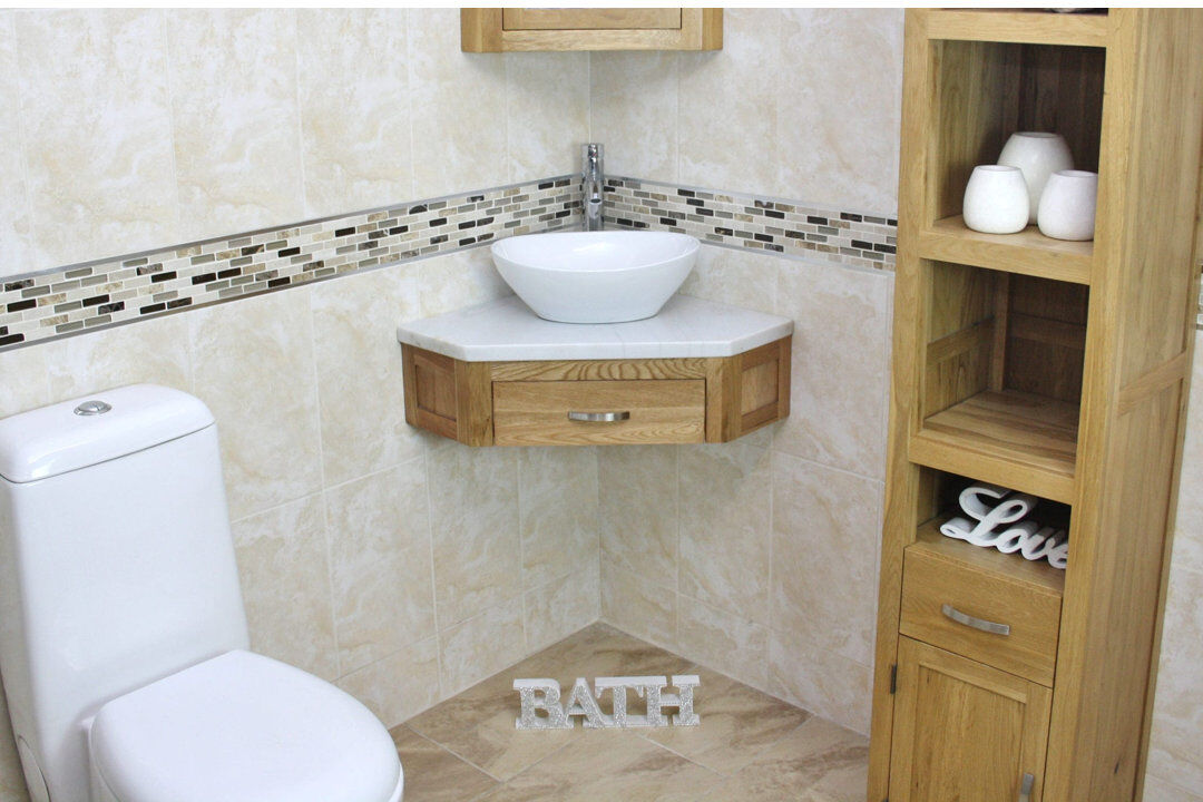 Belfry Bathroom Crank 550 mm Single Vanity with Vessel Basin White Marble 550mm W