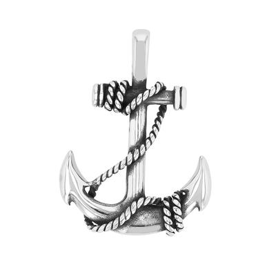 Ankeranhänger AKZENT "Juria, langlebig", silber (silberfarbig), Schmuckanhänger, Herren, Edelstahl