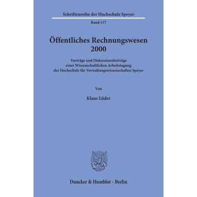 Öffentliches Rechnungswesen 2000., Taschenbuch von , Duncker & Humblot, 978-3-428-08097-7
