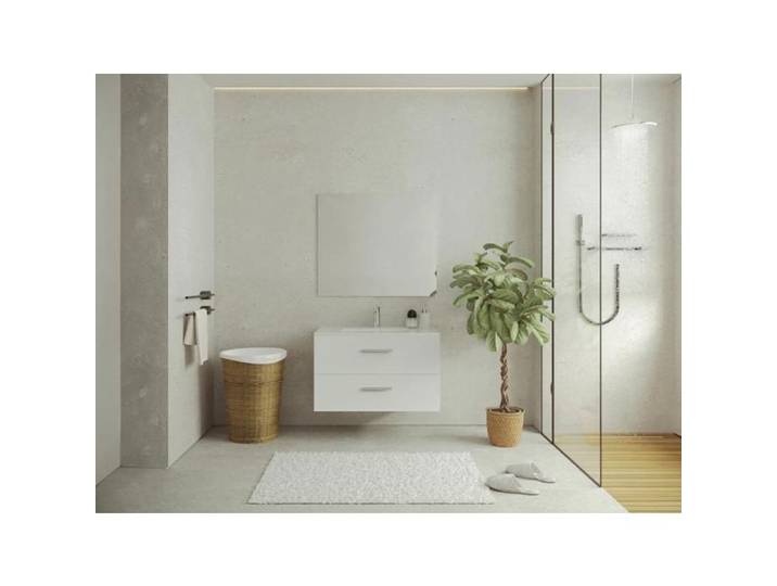 Meuble sous vasque suspendu - Coloris blanc - 80 cm - KAYLA