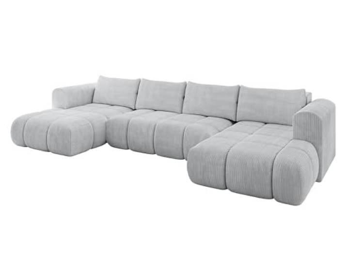 ALTDECOR Ecksofa mit Schlaffunktion U-Form Cloud-U 405x185x90 - Grau