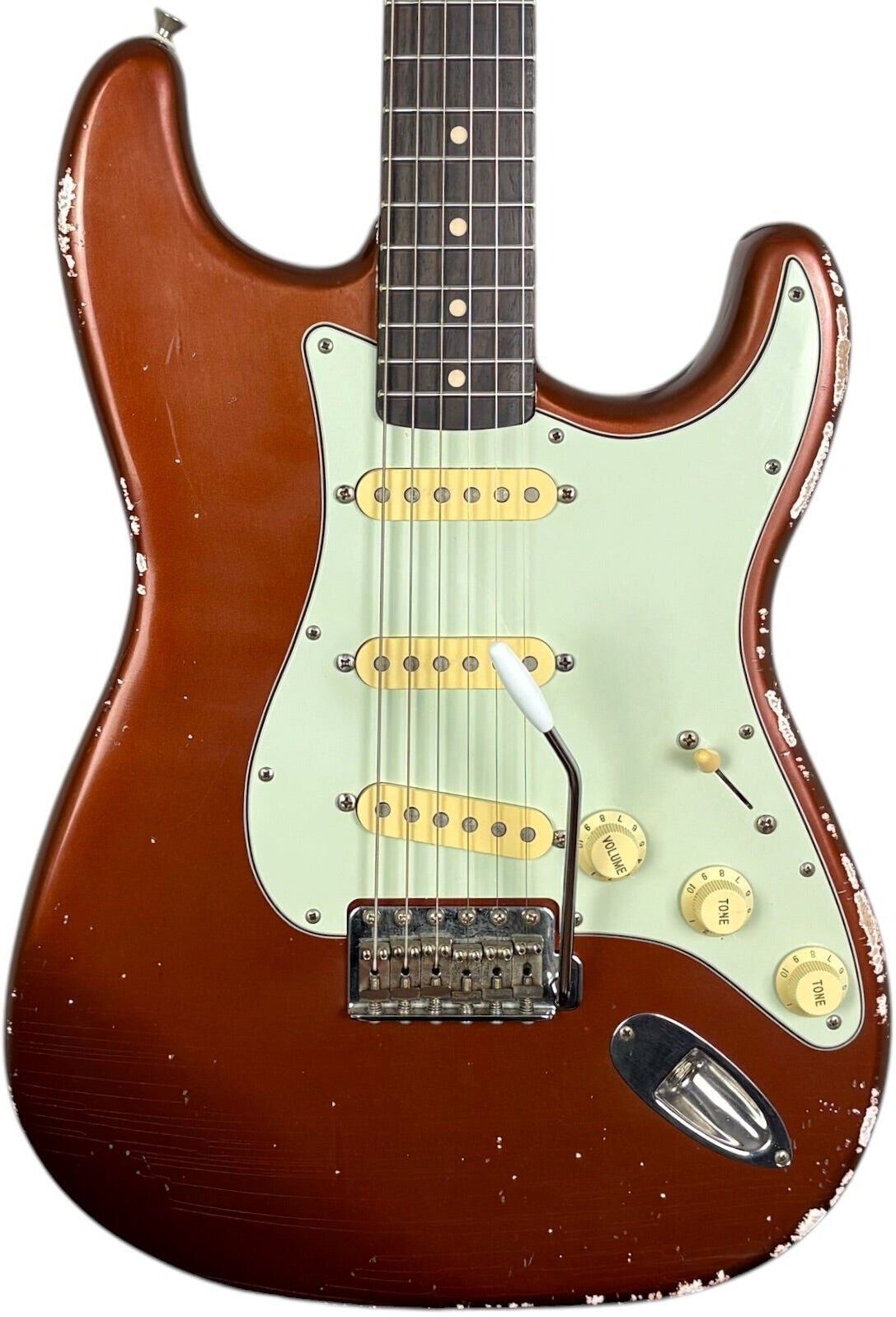 MJT VTS par Mark Jenny Heavy Relic USA Stratocaster 2026 2026 - Orange Brûlé   Relic orange - Refurbished