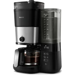 Philips Grind & Brew HD7900/01, Filterkaffeemaschine, Schwarz, Silber