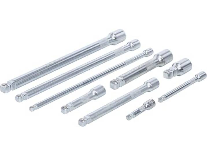 BGS 2253 Jeu de rallonges basculants 6\,3 mm (1/4\ ) / 10 mm (3/8\ ) / 12\,5 mm (1/2\ ) 9 pièces