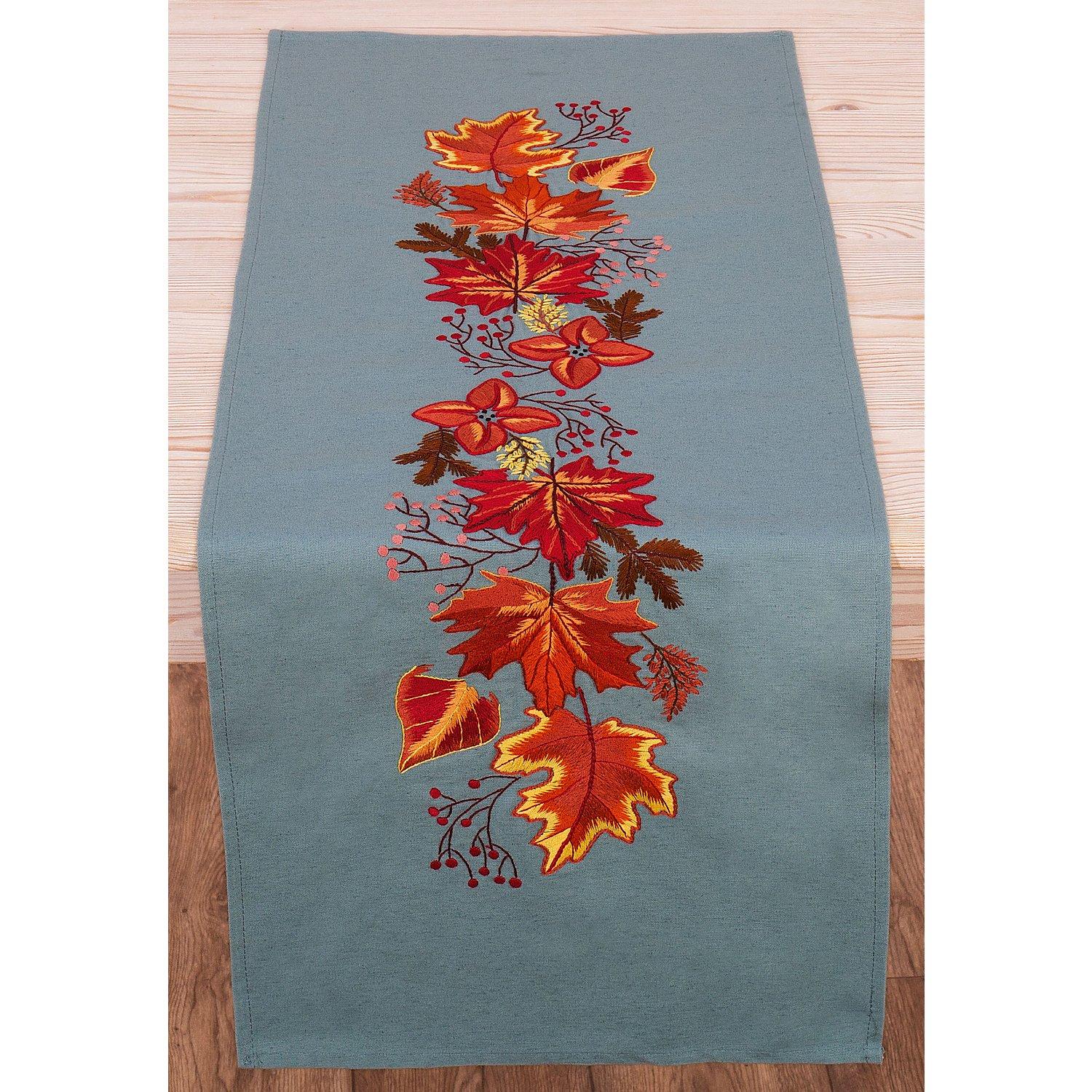 Stickläufer "Herbstlaub"
