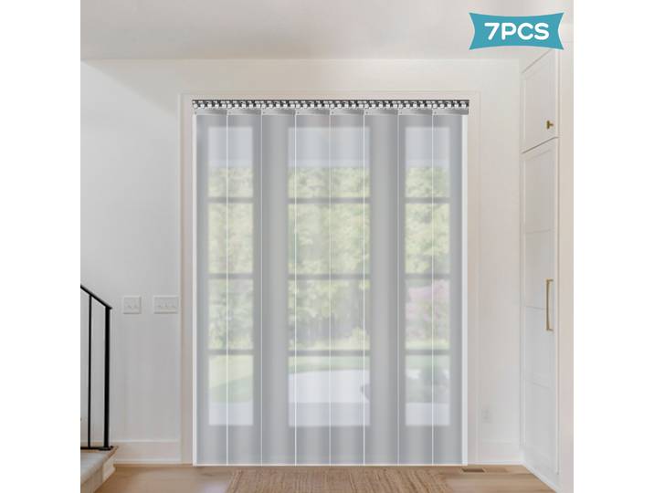 Bande de rideau de 1,05*2m, bande de porte en PVC, rideau de porte transparent, séparateur d'espace avec trous, 7 pièces pour entrepôts, supermarchés