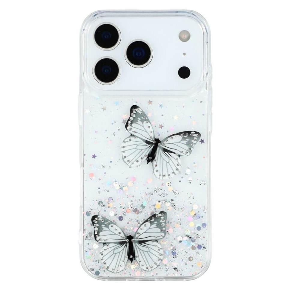 Cover-Discount iPhone 17 Pro - Glitzer Hülle Schmetterlinge (Apple iPhone 17 Pro) (62902981)