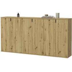 SIDEBOARD Eiche Artisan 183 cm, Kommode mit viel Stauraum