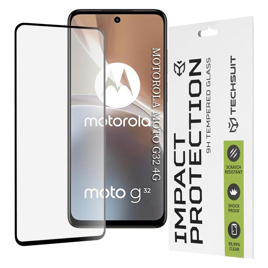 Techsuit - 111D Full Cover / Full Glue Glass - Motorola Moto G32 - Black (Motorola Moto G32) (56341245)