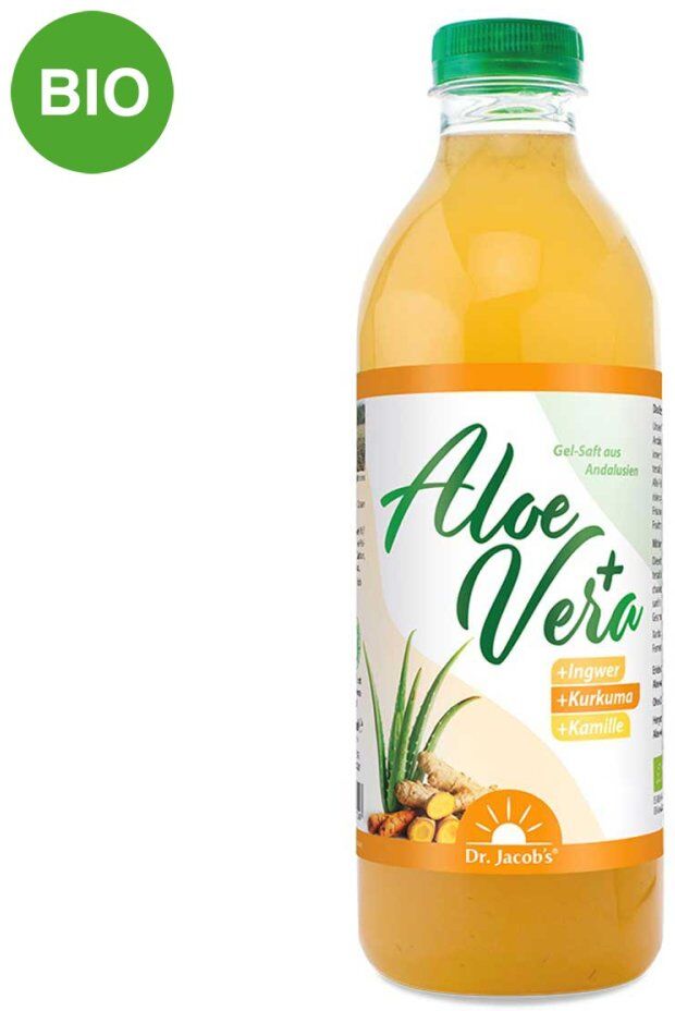 Dr. Jacob's Aloe-vera-Gel-Saft plus Bio Rohkost Ingwer