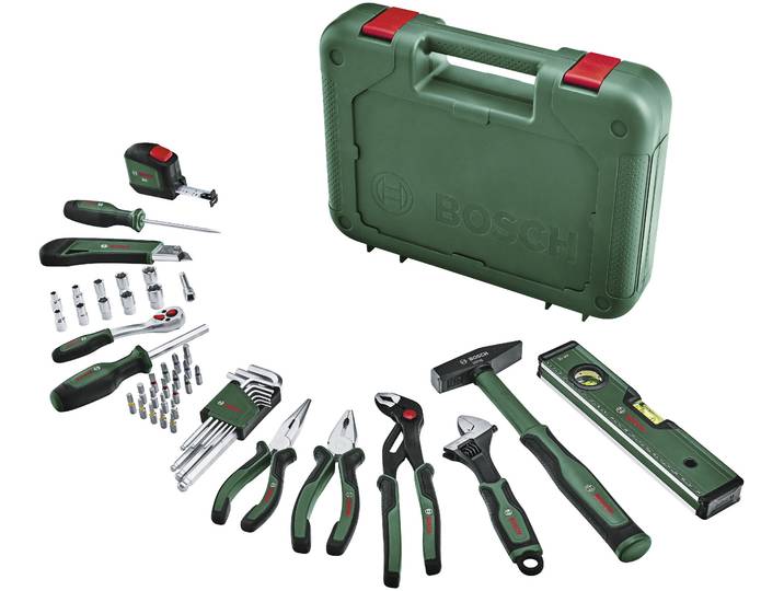Werkzeugset BOSCH HOME & GARDEN Advanced Werkzeugkoffer , grün, B:29,1cm H:8,2cm L:36,6cm, Werkzeugsets, Werkzeugset, 52-teilig