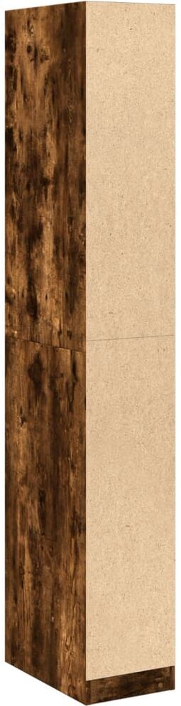 vidaXL Garde-robe chêne fumé 30x50x200 cm bois d'ingénierie